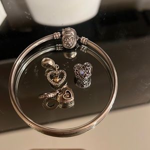 Pandora Bangle Limited With Charms